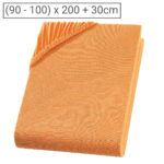 Einzelbett Qualitäts-Jersey Fixleintuch, 100% Baumwolle, orange, 90 x 200 cm