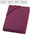 Boxspringbett-Topper Übergrösse Qualitäts-Jersey Fixleintuch, bordeaux, 200 x 200 cm