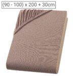 Einzelbett Premium Qualitäts-Jersey Fixleintuch, 100% Baumwolle, nougat, 90 x 200 cm Einzelbett Premium Qualitäts-Jersey Fixleintuch, 100% Baumwolle, nougat, 90 x 200 cm