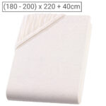 Wasser-/Boxspringbett Premium Qualitäts-Jersey Fixleintuch, natur, 200 x 220 cm