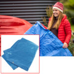 Abdeckplane mit stabilen Metallösen, blau, 2,6 x 3,3 m