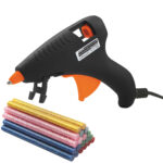 Niedrigtemperatur-Heissklebepistole + 20 bunte Glitzer-Sticks Ø 7mm