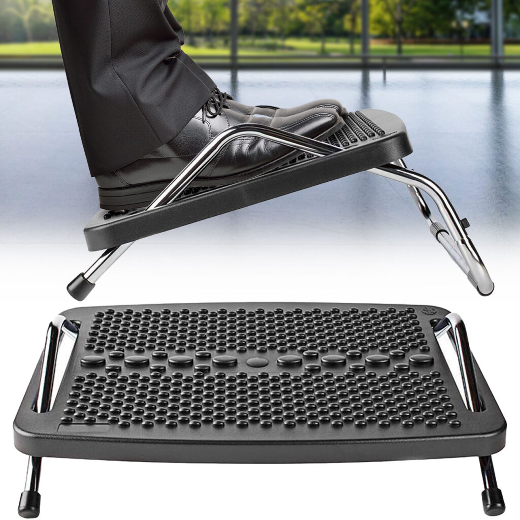 Fussstütze mit verstellbarem Neigungswinkel, schwarz