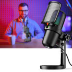 USB Gaming Mikrofon für Streaming, Podcast, Studio, RGB, Stativ, Pop-Filter