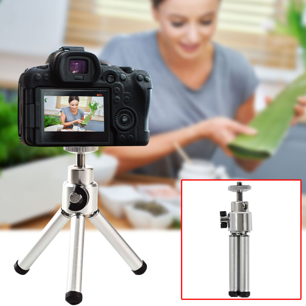 Dreibein-Stativ mit Kugelkopf für Kameras mit 1/4″ Gewinde