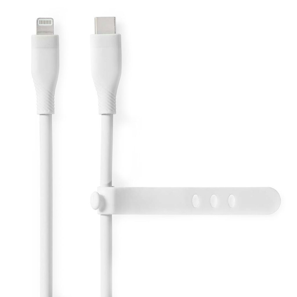iPhone Ladekabel, Lightning Schnellladekabel, USB-C, Apple, 1,5 m, Silikon, weiss