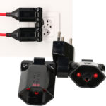 Clip Clap Abzweigstecker 2x Typ 13, 3-polig, schwarz, BS