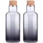 2er-Set Glasflasche mit Korkdeckel, 1,25 Liter