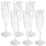 Champagnergläser aus Kunststoff mit Kristalleffekt, 6 Stück Champagnergläser aus Kunststoff mit Kristalleffekt, 6 Stück