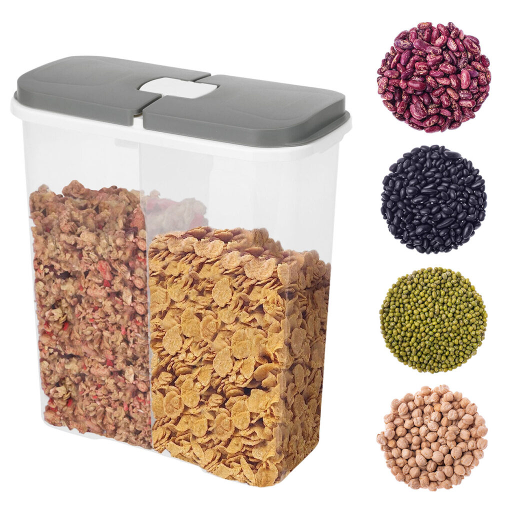 Vorratsdose mit 2 Fächern, 2850 ml Vorratsdose mit 2 Fächern, 2850 ml