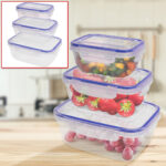 Frischhaltedosen, 3er-Set, 400/800/1400 ml, spülmaschinenfest