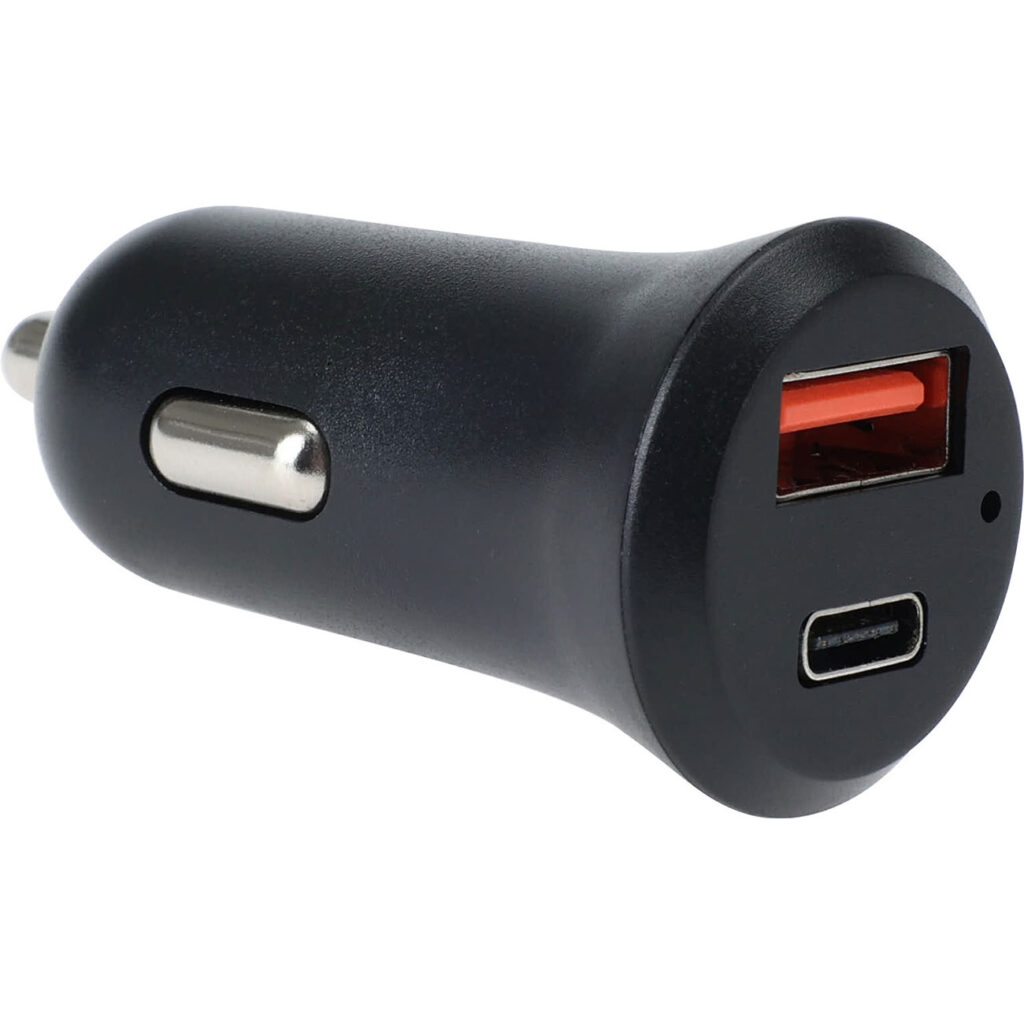 USB-Autoladegerät, für USB-A und USB-C, Input 12-24 V, Output 5V, 3A
