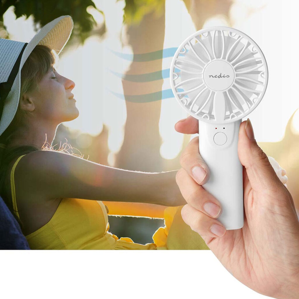 Handventilator, weiss, 2 Geschwindigkeitsstufen, Ø 6 cm
