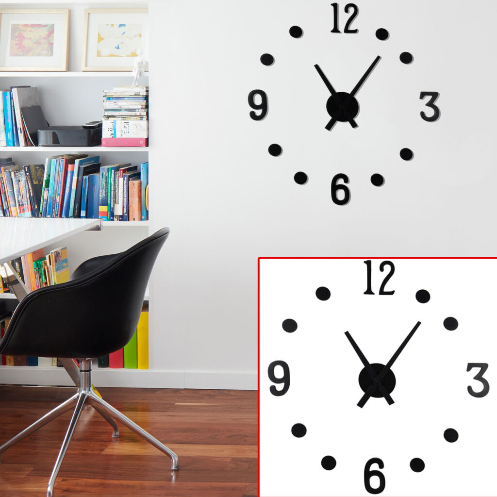 Wanduhr, DIY, schwarz