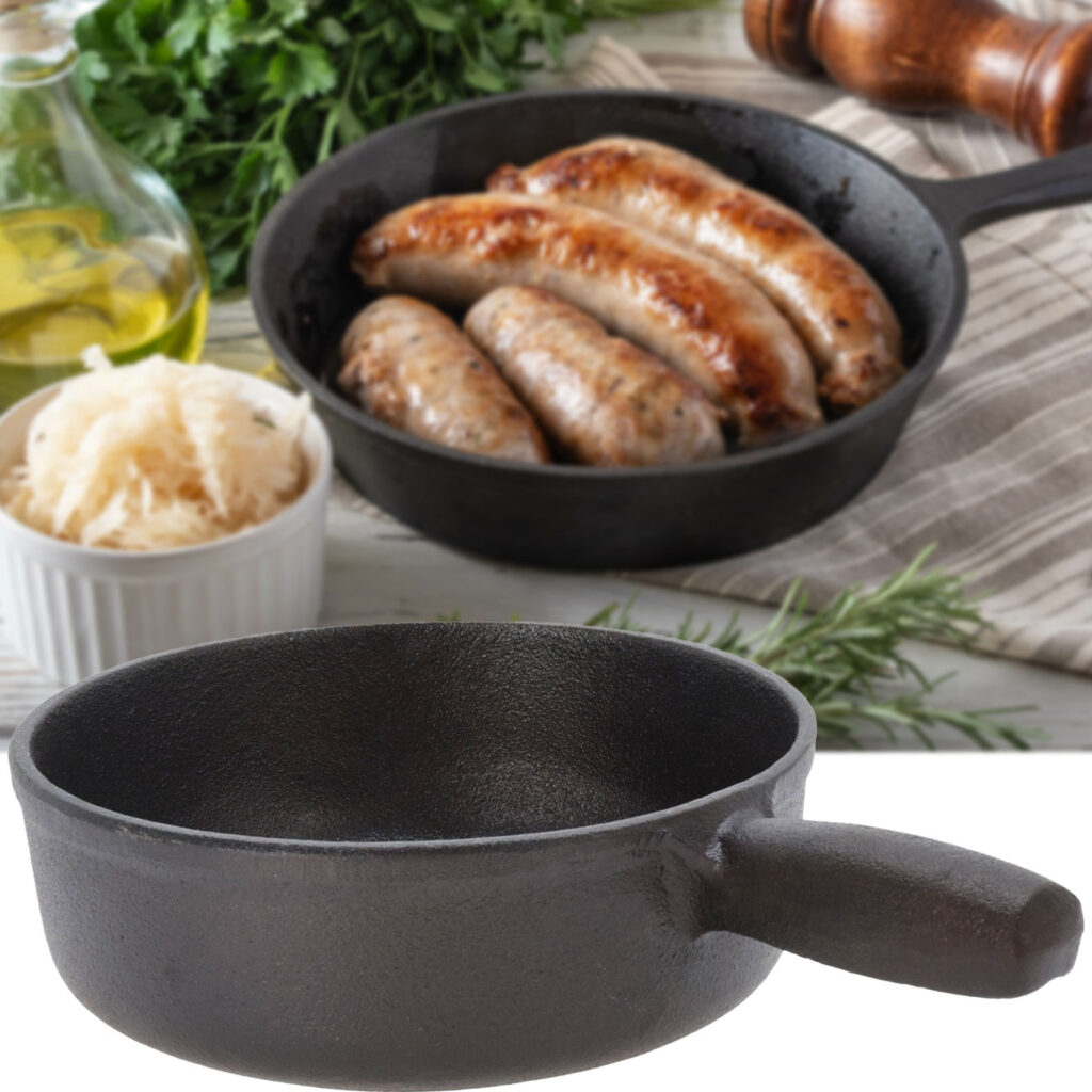 Grillpfanne aus Gusseisen, 1,4 Liter Grillpfanne aus Gusseisen, 1,4 Liter