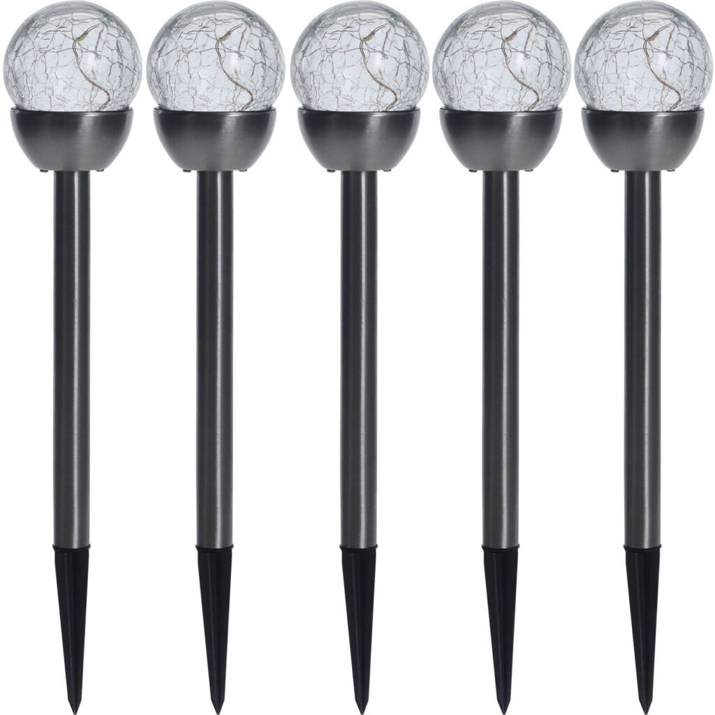 Solar-Kugellampe für den Garten, 5 Stück, 36 x Ø 6 cm
