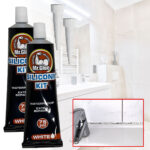 2er-Set Silikon-Kit, wasserdicht, weiss, 75g Tube