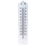 Analog-Garten-Thermometer, 27,5 x 9 cm, weiss
