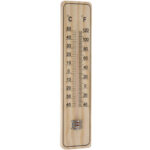 Analog-Garten-Thermometer aus Holz, 22,5 x 5 cm