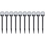 Solar-Kugellampe für den Garten, 10 Stück, 36 x Ø 6 cm