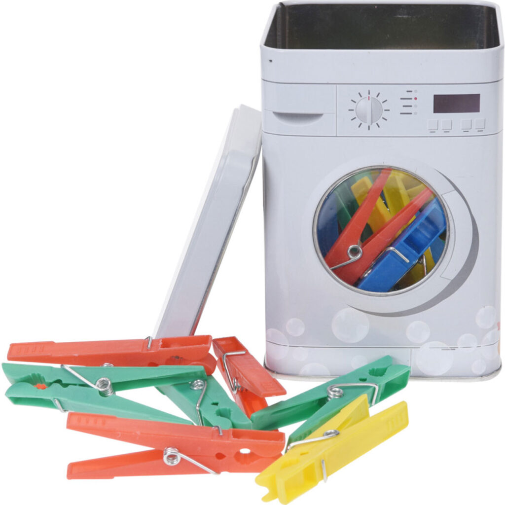 Wäscheklammern in Designbox, 24 Stück