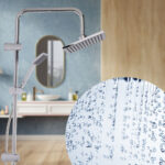 Regendusche, Chrom, Set mit Brausekopf und Halterung Regendusche, Chrom, Set mit Brausekopf und Halterung