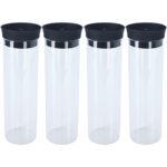 4er-Set Glaskaraffe aus Borosilikatglas, 1L