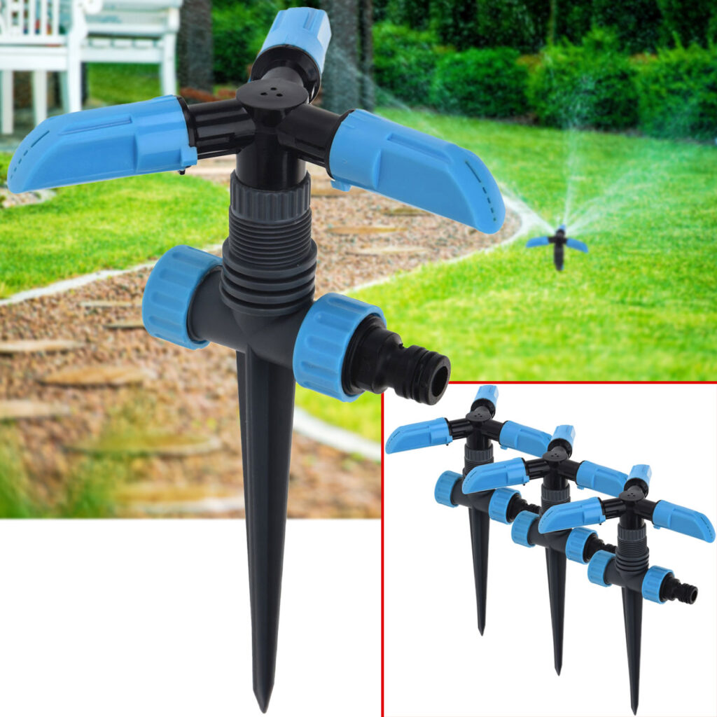 3er-Set Rasensprenger mit Erdspiess