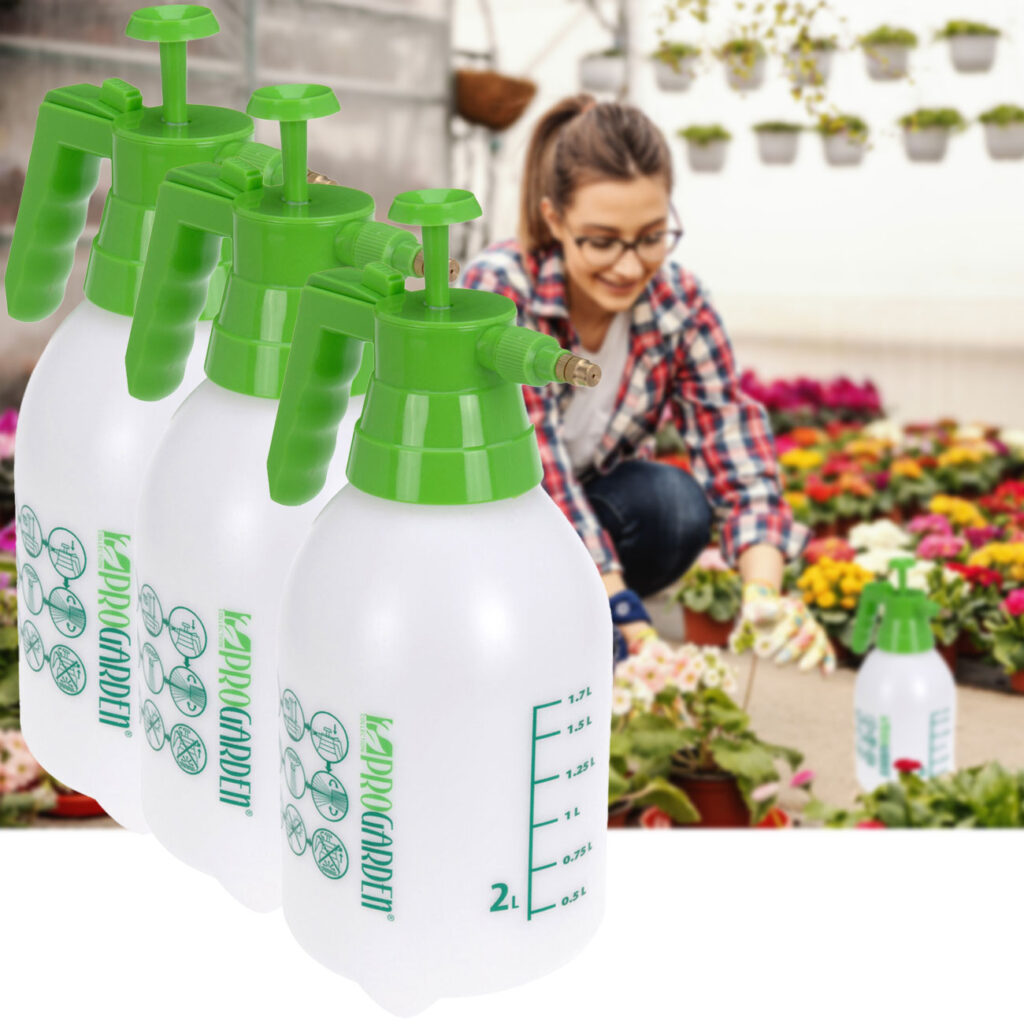 3er-Set Pump-Drucksprüher, 2L, mit Messingdüse