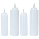 Garnierflaschen, 4er-Set, 2x 250 ml und 2x 400 ml