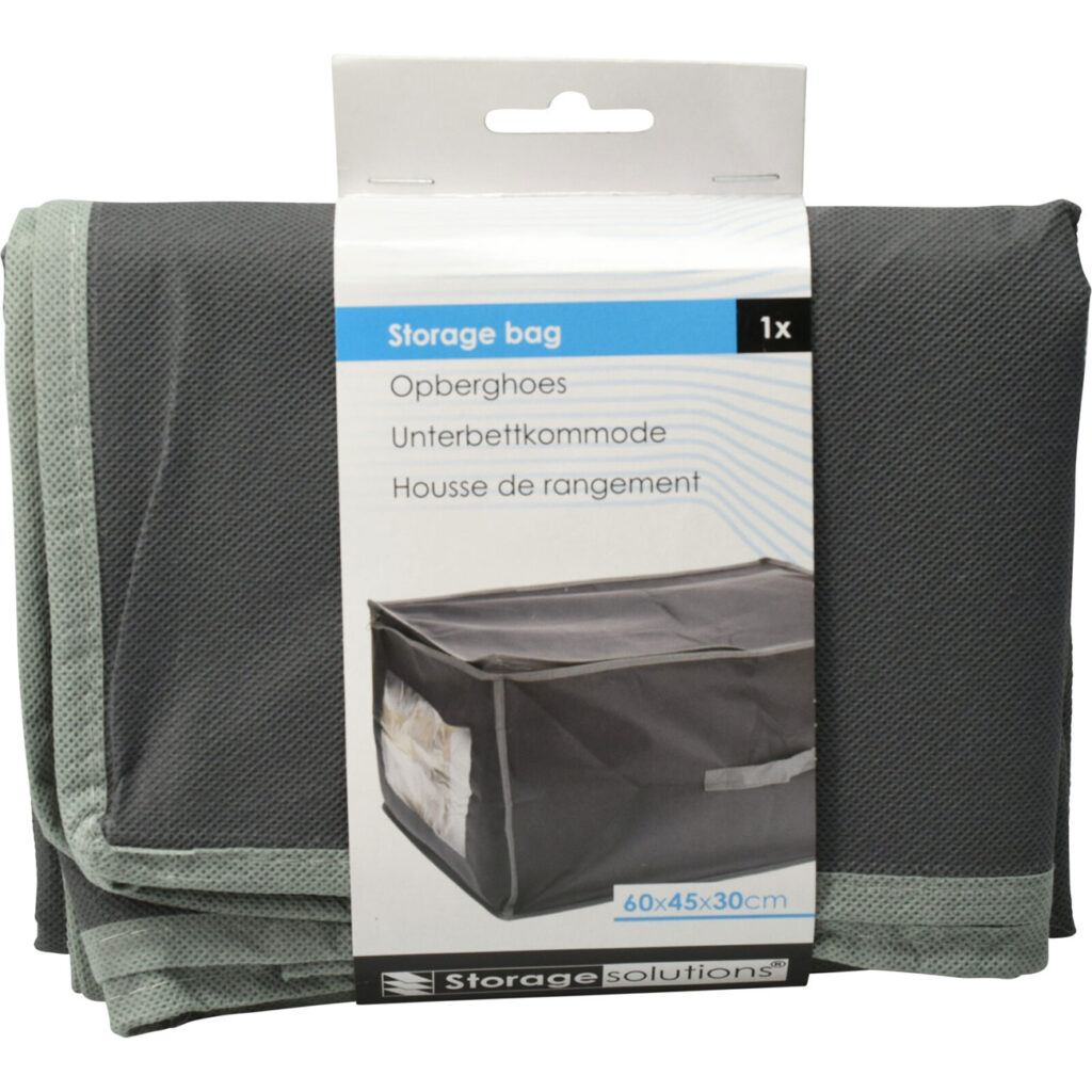 4er-Set, Unterbettkommode, Sichtfenster, Handgriff, je 60 x 45 x 30 cm