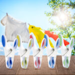 Wäscheklammern mit Soft-Grip, 40 Stück, in 5 Farben