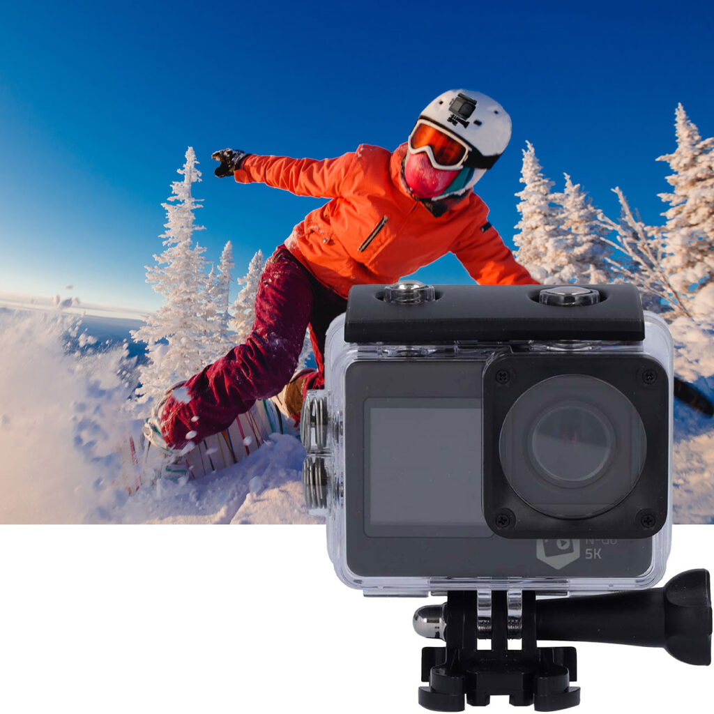 Ultra-HD Dual-Screen Action Cam, 5K, 24 MP, WiFi, App, bis 30 m wasserdicht