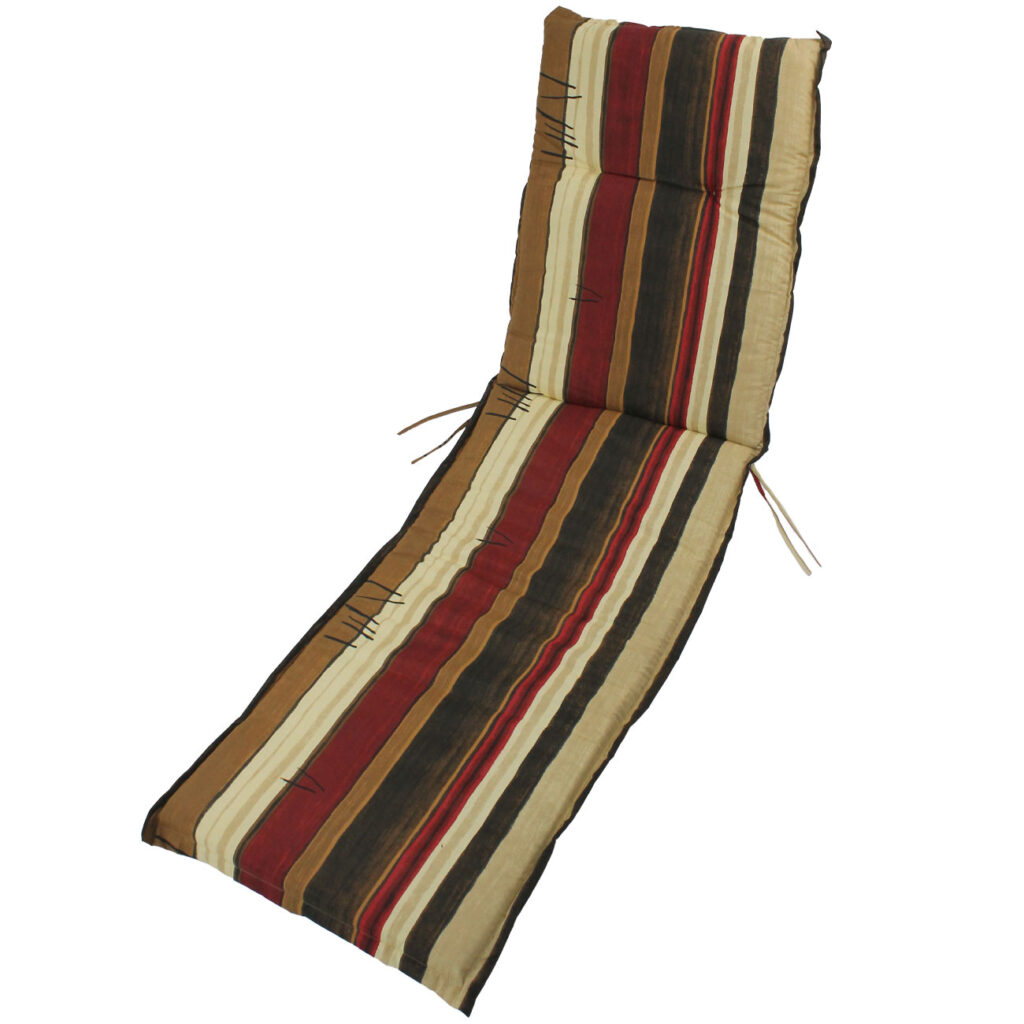Liegen-Auflage, Streifenmuster, Erdtöne, Rollliegenauflage, 192 cm