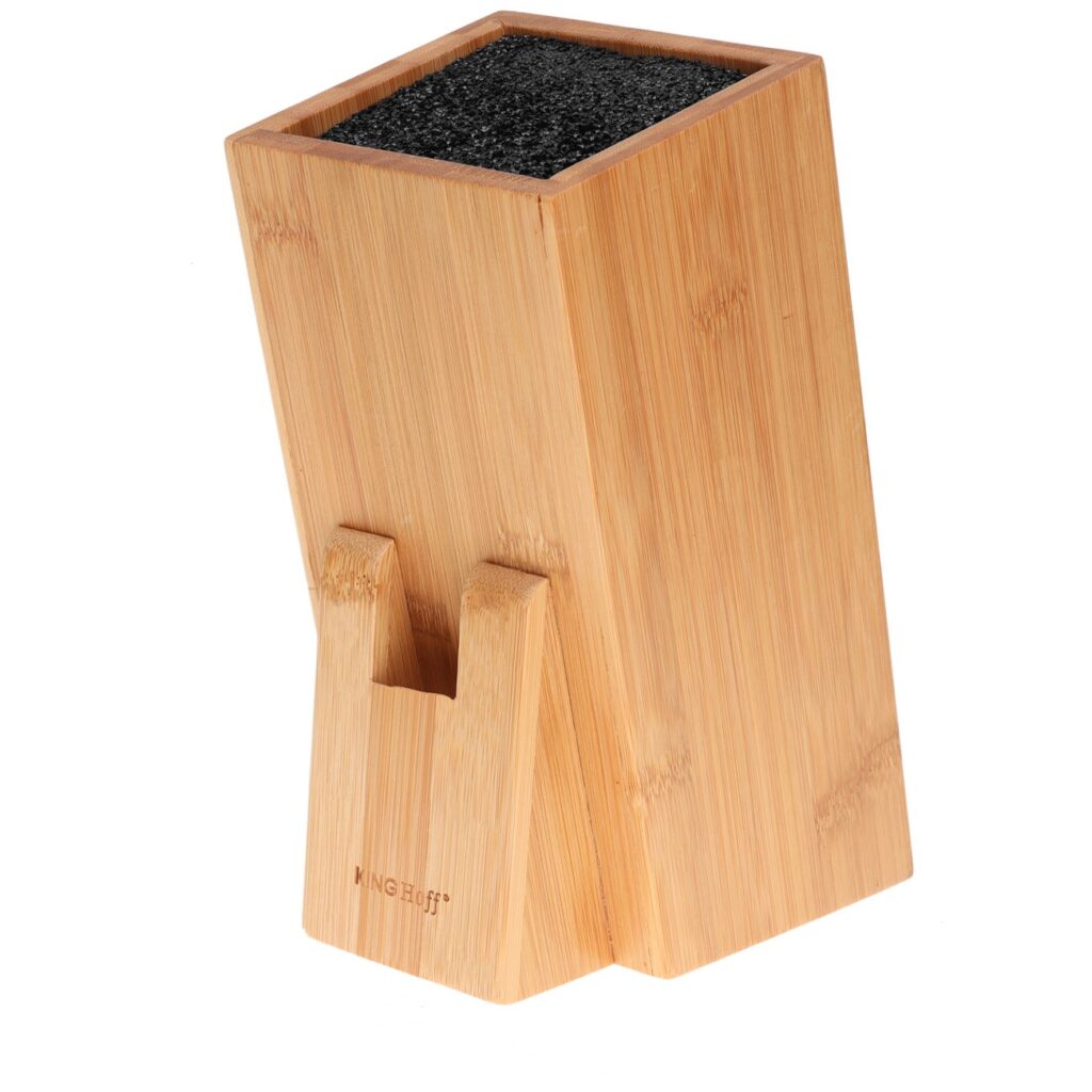 Messerblock aus Bambus, 10,5 x 10,5 x 25 cm