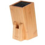 Messerblock aus Bambus, 10,5 x 10,5 x 25 cm