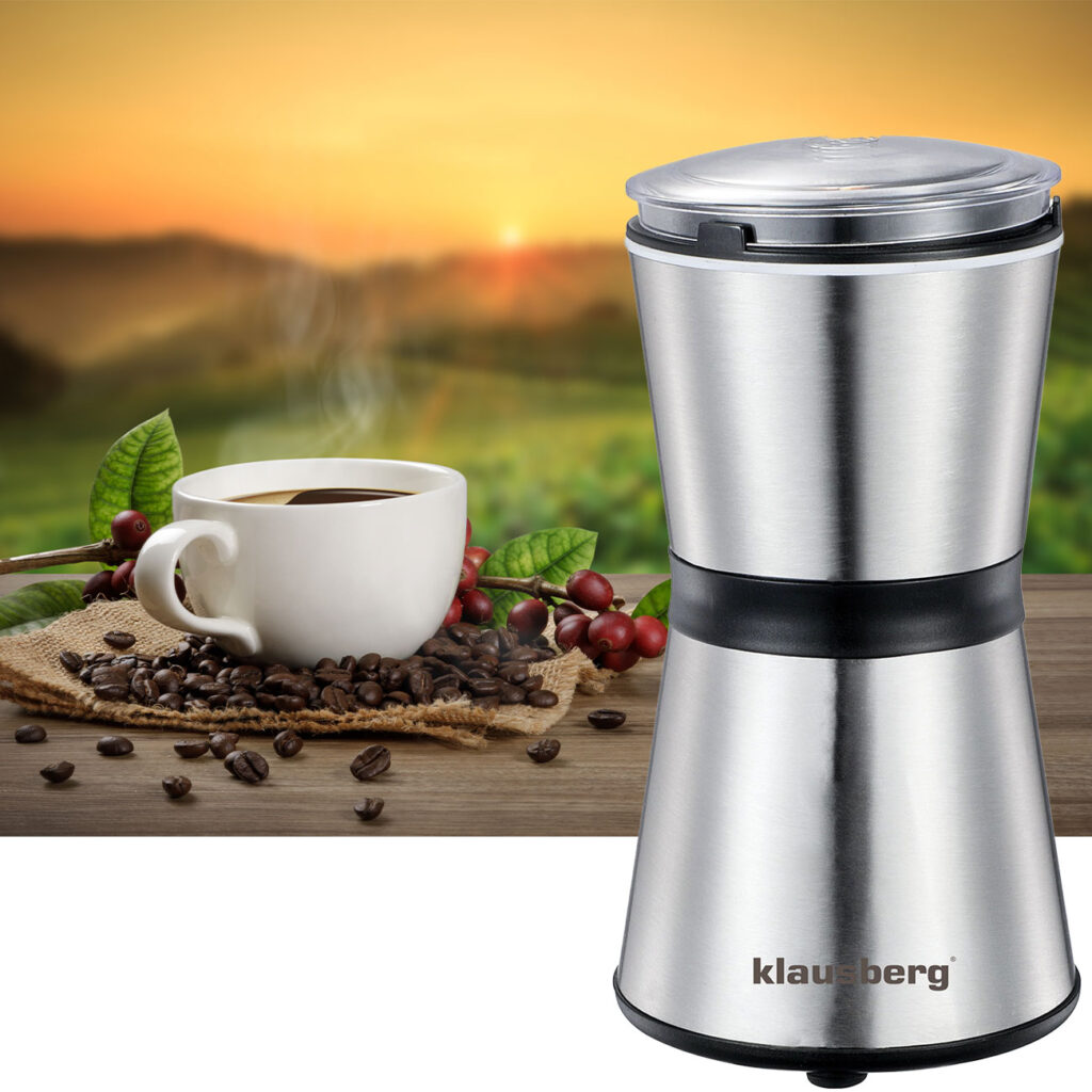 Elektrische Kaffeemühle mit One-Touch-Control, Edelstahl