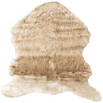 Dekoteppich, Kunstfell-Teppich, 60 x 90 cm, beige