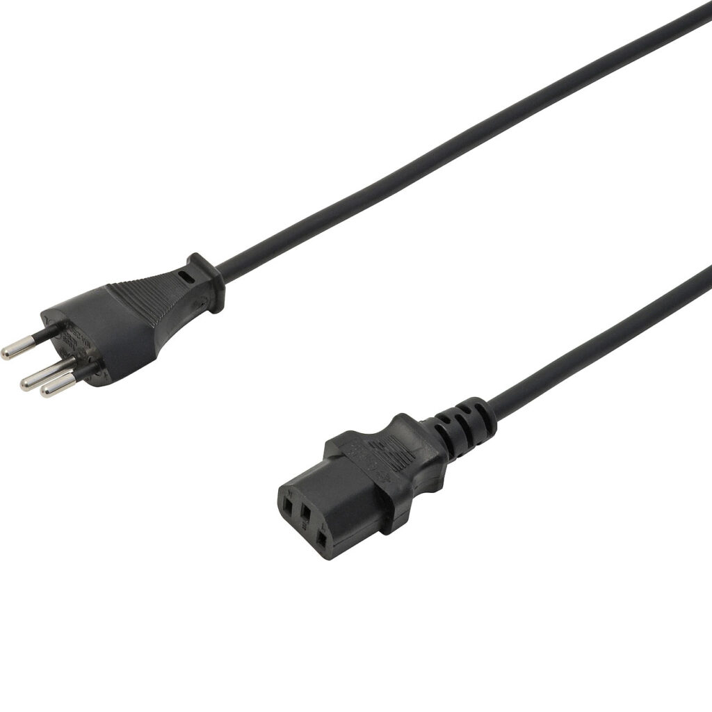Apparatekabel Kaltgerätestecker TD 3x 1,0 mm schwarz, 3 Meter