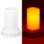 LED-Leuchte mit Flammeneffekt als Kerzenersatz, Ø 7,5 cm x H 9,5 cm