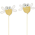 2er Set Gartenstecker Biene aus Metall, 71 & 52 cm