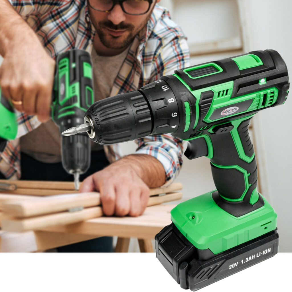 Akku-Bohrmaschine, 20V, 1300 mAh Li-Ion