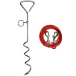 Anlegepflock für Hunde und Katzen, inkl. 4m Leine