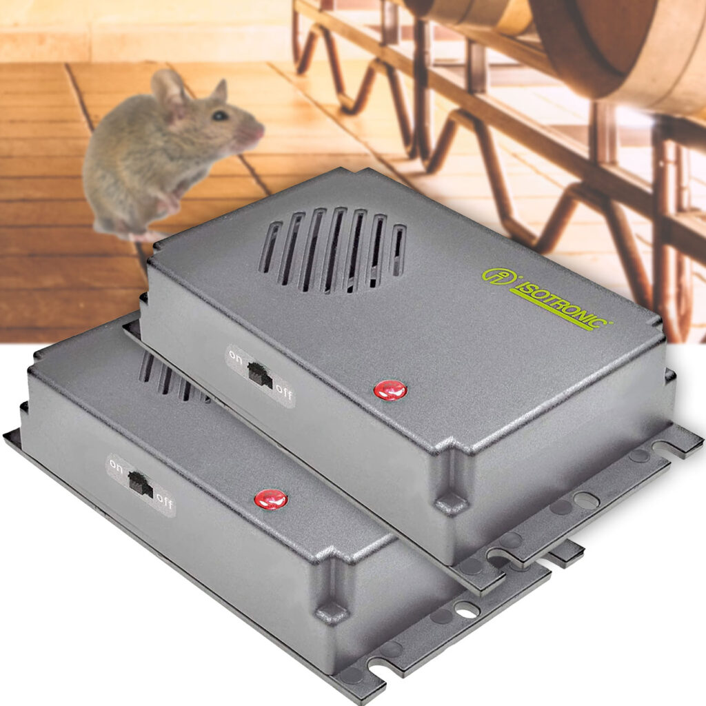 2er-Set Ultraschall Mäuse- und Rattenabwehr, batteriebetrieben, bis zu 40 m²