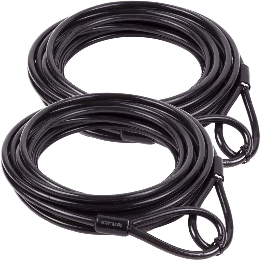 2er-Set Stahlseil, wetterfest, 10m x Ø 8 mm