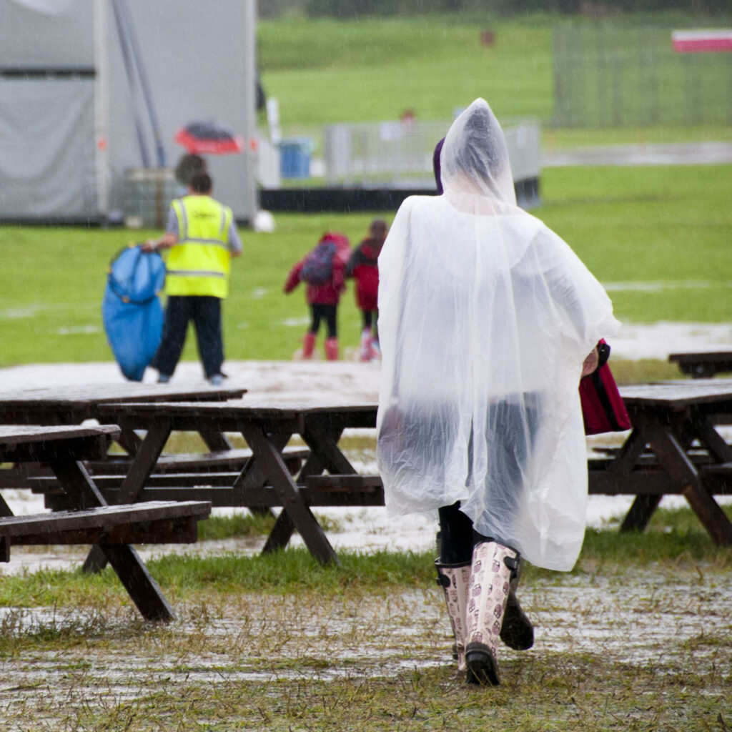 8er-Set Notfall Regenponcho mit Kapuze, transparent, 120 cm