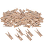Mini-Klammern aus Holz,100 Stück natur
