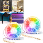 2er-Set LED Lichtband mit App-Steuerung, warmweiss/kaltweiss/RGB 5m