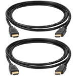 2er-Set Highspeed HDMI ,Kabel, Ethernet, max. 10,2 GBit/s, Typ A, 8 PCM, L 1,0 m