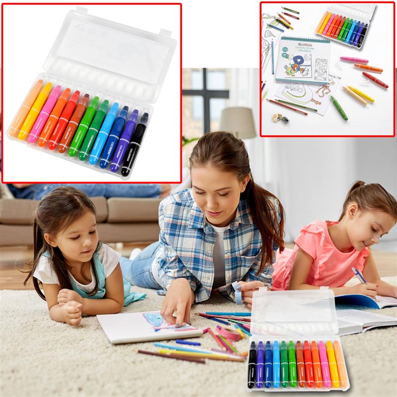 Wachsmalstifte, 12 Stk., in verschiedenen Farben Wachsmalstifte, 12 Stk., in verschiedenen Farben